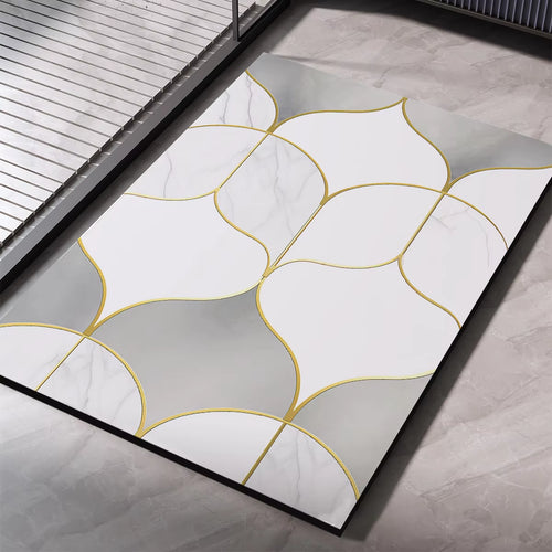 Diatomite Bathroom Carpet Foot Mat Quick Dry Bath Mats Non-Slip Shower Rug Toilet Pad Doormat Washable